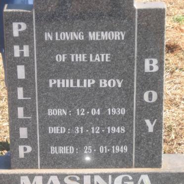 MASINGA Phillip Boy 1930-1948