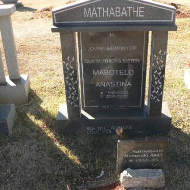 MATHABATHE Maboltelo Anastina 1946-2005