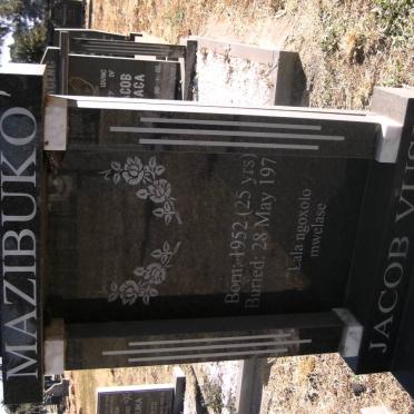 MAZIBUKO Jacob Vusi 1952-197?