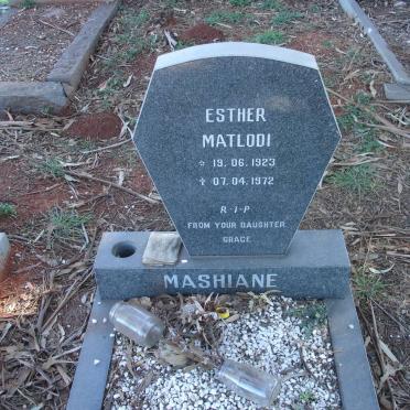 MASHIANE Esther Matlodi 1923-1972