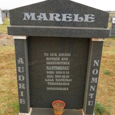 MARELE Audrie Nomntu 1954-2007