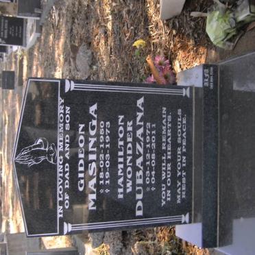 MASINGA Gideon 1950-1973 :: DUBAZANA Hamilton Wonder 1972-2011