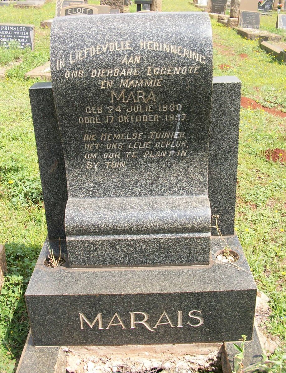MARAIS Mara 1930-1997