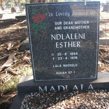 MADLALA Ndlaleni Esther 1894-1974