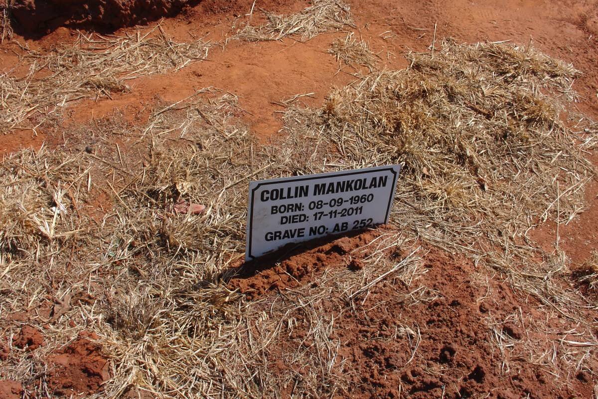 MANKOLAN Collin 1960-2011