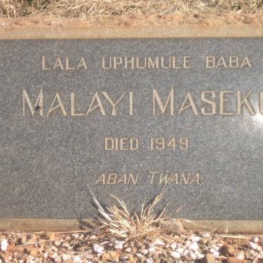 MASEKO Malayi -1949