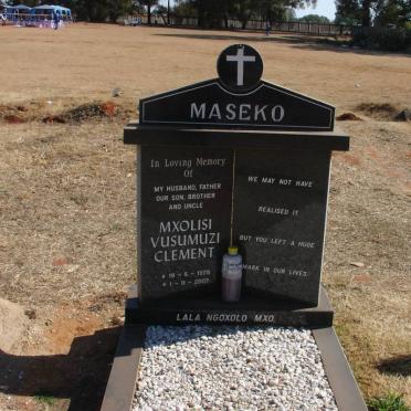 MASEKO Mxolisi Vusumuzi Clement 1978-2007