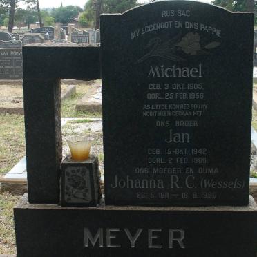 MEYER Michael 1905-1956 &amp; Johanna R.C. WESSELS  1911-1990 :: Jan 1942-1988