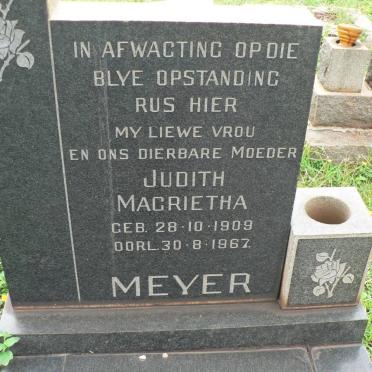 MEYER Judith Magrietha 1909-1967