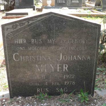 MEYER Christina Johanna 1922-1978