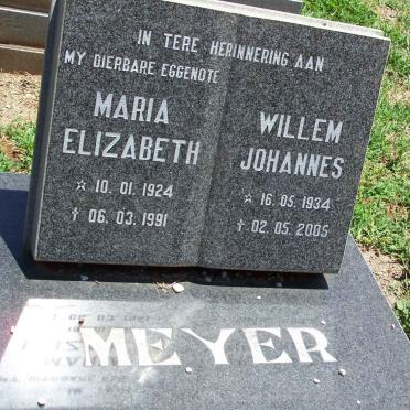 MEYER Willem Johannes 1934-12005 &amp; Maria Elizabeth 1924-1991