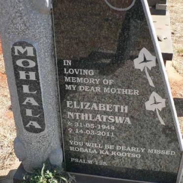 MOHLALA Elizabeth Nthlatswa 1944-2011