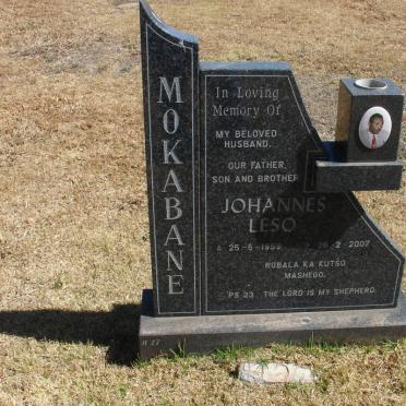 MOKABANE Johannes Leso 1959-2007