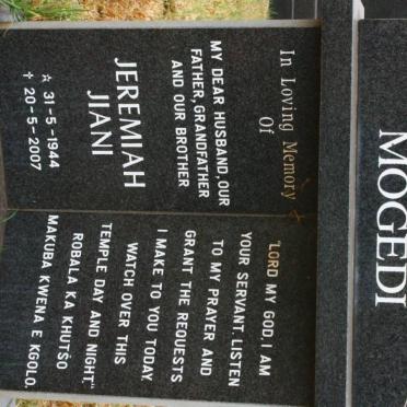 MOGEDI Jeremiah Jiani 1944-2007