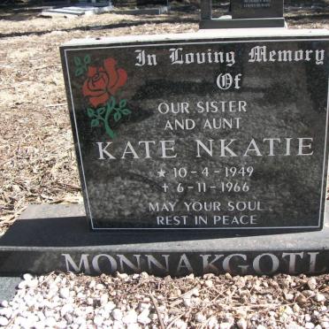MONNAKGOTLA Kate Nkatie 1949-1966