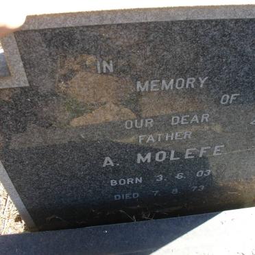 MOLEFE A. 1903-1973