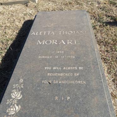 MORARE Aletta Thojani 1858-1949
