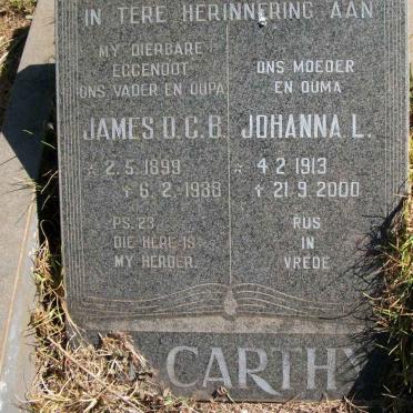 McCARTHY James D.C.B. 1899-1988 &amp; Johanna L. 1913-2000