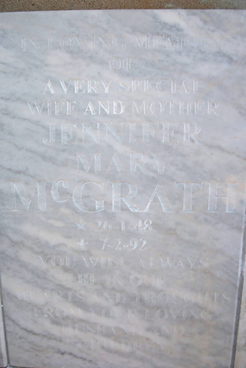 McGRATH Jennifer Mary 1948-1992