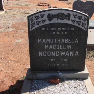 NCONGWANA Mamothabela Macdelen 1925-1978