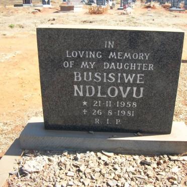 NDLOVU Busisiwe 1958-1981