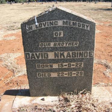 NKABINDE David 1922-1929