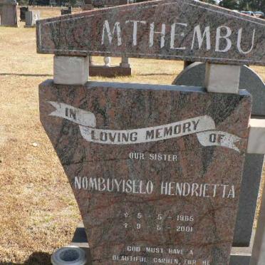 MTHEMBU Nombuyiselo Hendrietta 1985-2001