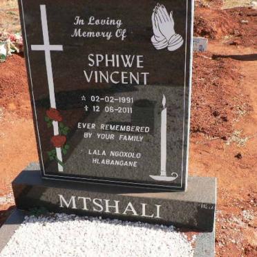 MTSHALI Sphiwe Vincent 1991-2011