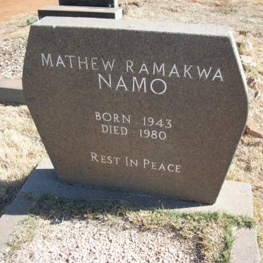 NAMO Mathew Ramakwa 1943-1980