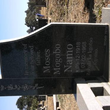 NAMO Moses Mogobo 1918-1968