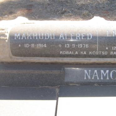 NAMO Makhudu Alfred 1914-1976 &amp; Emily Ntsoaki QOBOSE 1918-