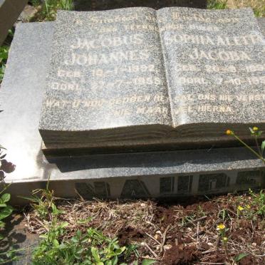 NAUDE Jacobus Johannes 1892-1955 &amp; Sophia Aletta Jacoba 1893-1956