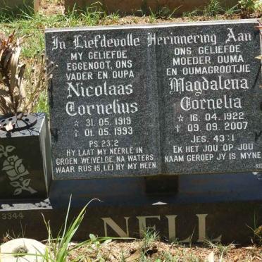 NELL Nicolaas Cornelius 1919-1993 &amp; Magdalena Cornelia 1922-2007