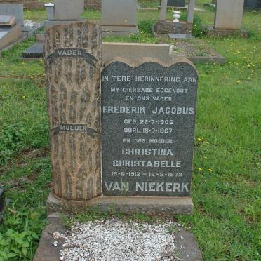 NIEKERK Frederik Jacobus, van 1906-1967 &amp; Christina Christabelle 1912-1973