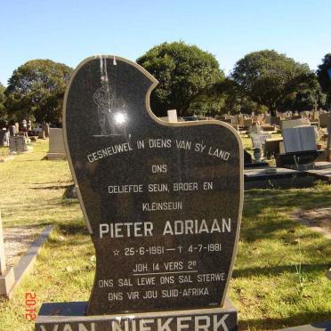 NIEKERK Pieter Adriaan, van 1961-1981