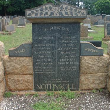 NOTHNAGEL Esaias Christoffel Philliphus 1863-1941 &amp; Gertruda Anna Magdalena VAN LEDEN 1871-1949