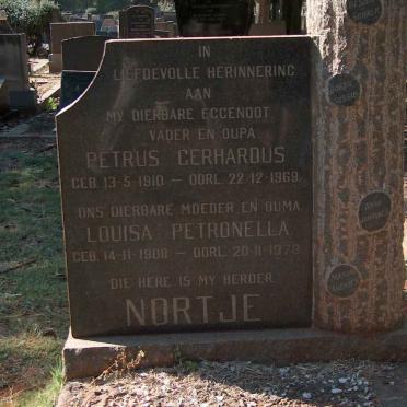 NORTJE Petrus Gerhardus 1910-1969 &amp; Louisa Petronella 1908-1978