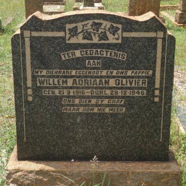 OLIVIER Willem Adriaan 1916-1946