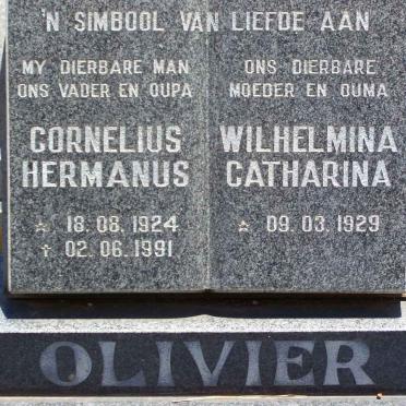 OLIVIER Cornelius Hermanus 1924-1991 &amp; Wilhelmina Catharina 1929-