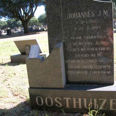 OOSTHUIZEN Johannes J.M. 1947-1994