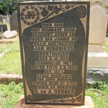 OOSTHUIZEN Jan Hendrikus 1912-1938