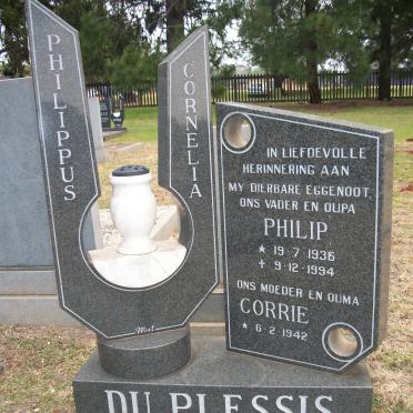 PLESSIS Philippus, du 1936-1994 &amp; Cornelia 1942-