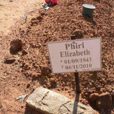 PHIRI Elizabeth 1943-2010