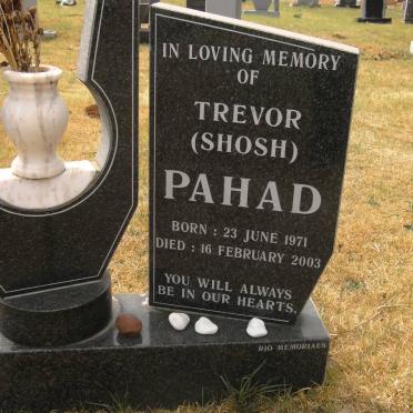 PAHAD Trevor 1971-2003