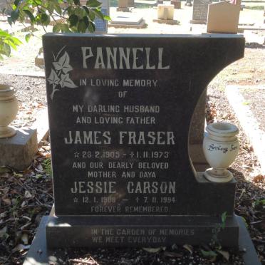 PANNELL James Fraser 1905-1973 &amp; Jessie Carson 1908-1994 :: PANNELL Robert 1941-1984