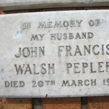 PEPLER John Francis Walsh -1967