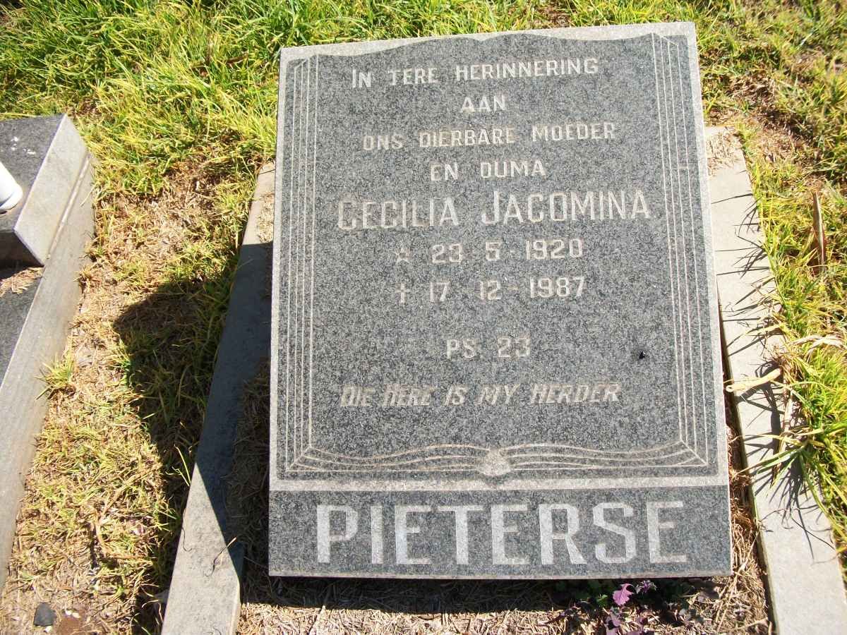 PIETERSE Cecilia Jacomina 1920-1987