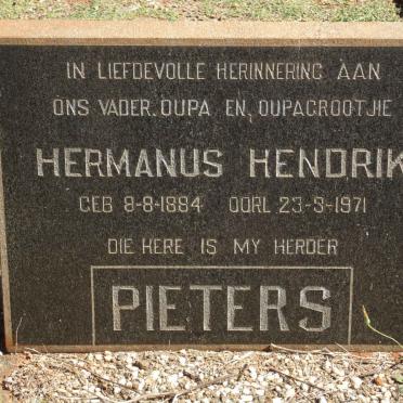 PIETERS Hermanus Hendrik 1884-1971