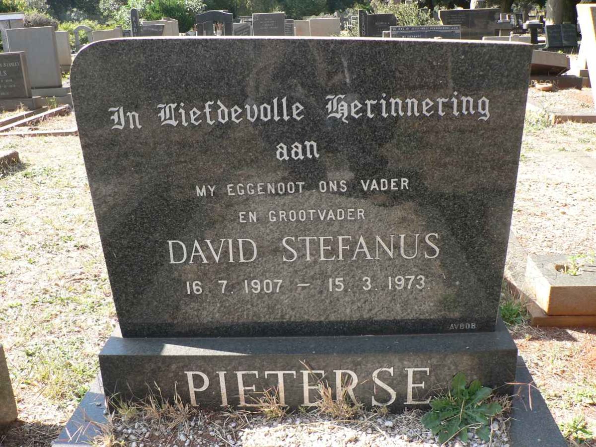 PIETERSE David Stefanus 1907-1973