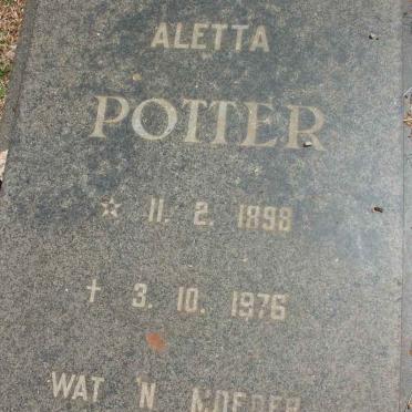 POTTER Catharina Aletta 1898-1976